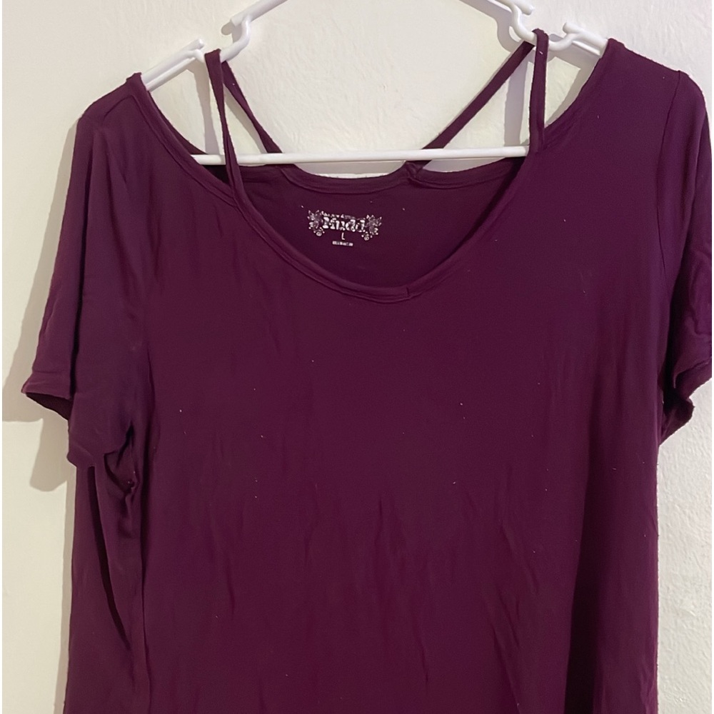 Maroon shoulder top